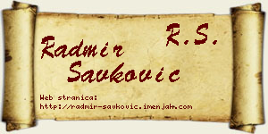 Radmir Savković vizit kartica